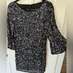 Alice + Olivia sequined mini dress with open back